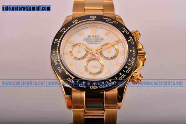 Perfect Replica Rolex Daytona Watch Yellow Gold 116529 ws