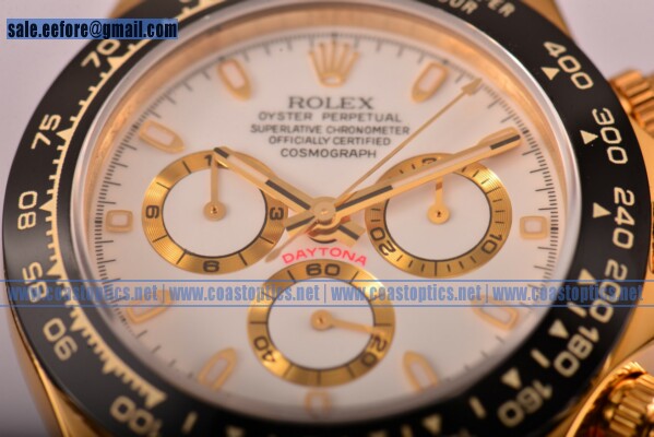 Perfect Replica Rolex Daytona Watch Yellow Gold 116529 ws