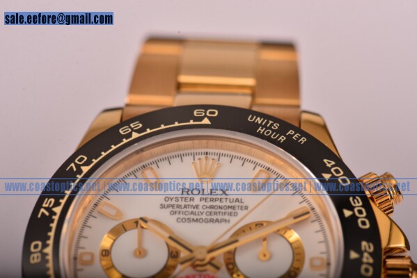 Perfect Replica Rolex Daytona Watch Yellow Gold 116529 ws