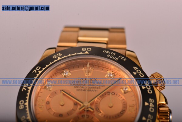 Rolex Perfect Replica Daytona Watch Yellow Gold 116529 gd