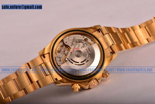 Rolex Daytona Watch Yellow Gold 116529 whtd Perfect Replica