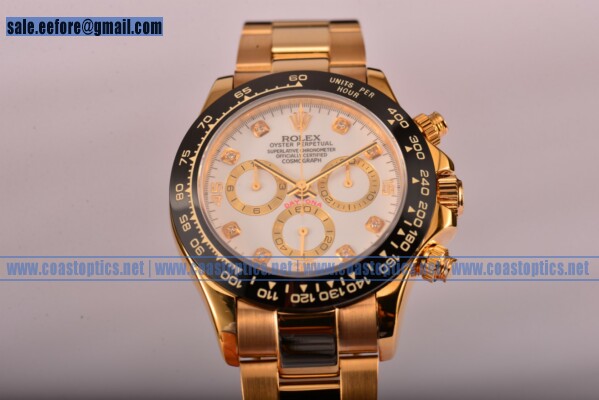 Rolex Daytona Watch Yellow Gold 116529 whtd Perfect Replica