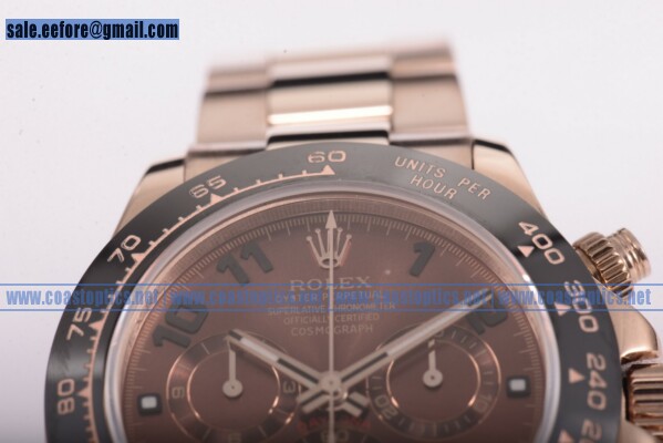 Rolex Daytona II Watch Rose Gold 116505 bra Perfect Replica (BP)