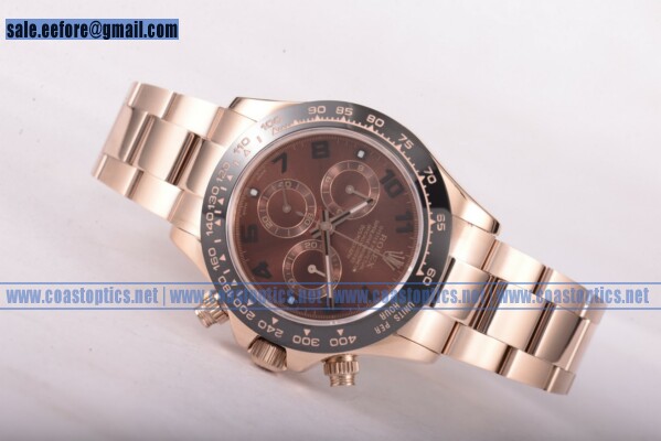 Rolex Daytona II Watch Rose Gold 116505 bra Perfect Replica (BP)