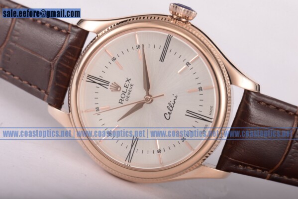 Rolex Cellini Time Replica Watch Rose Gold 55055