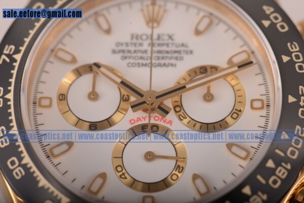 Rolex Daytona Perfect Replica Watch Yellow Gold 116515 LNwsbr (BP) - Click Image to Close
