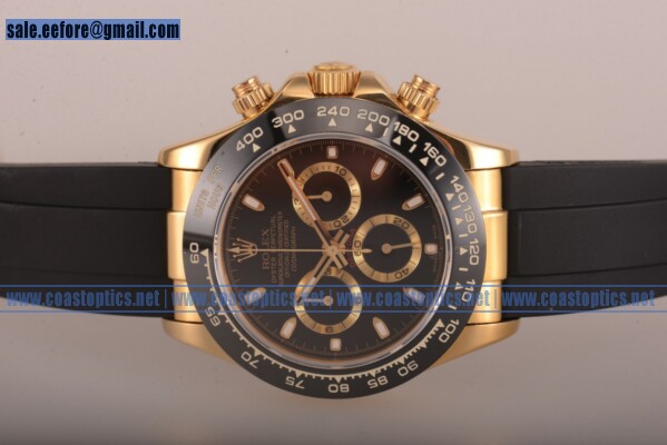 Rolex Daytona Perfect Replica Watch Yellow Gold 116515 LNbsbr (BP)