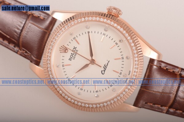Rolex Replica Cellini Time Watch Rose Gold 50506