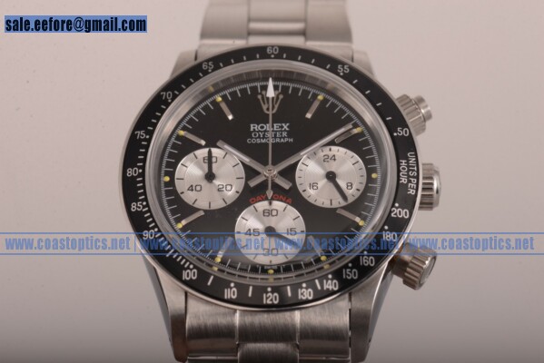 Rolex Daytona Vintage Watch Steel 6262 bks Replica