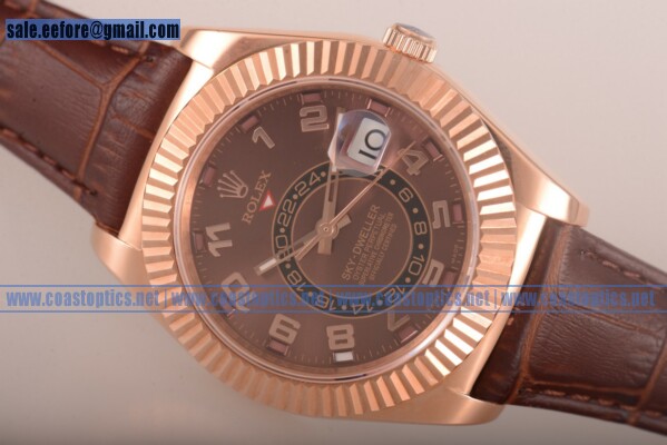 Best Replica Rolex Sky-Dweller Watch Rose Gold 326135 brrbr (BP)