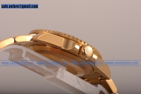 Rolex Perfect Replica Submariner Watch Yellow Gold 116618 blu