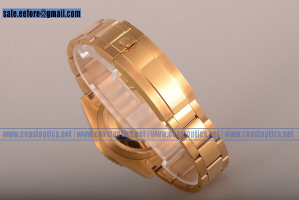 Rolex Perfect Replica Submariner Watch Yellow Gold 116618 blu