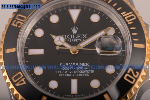 Perfect Replica Rolex Submariner Watch Two Tone 116613 bk - Click Image to Close