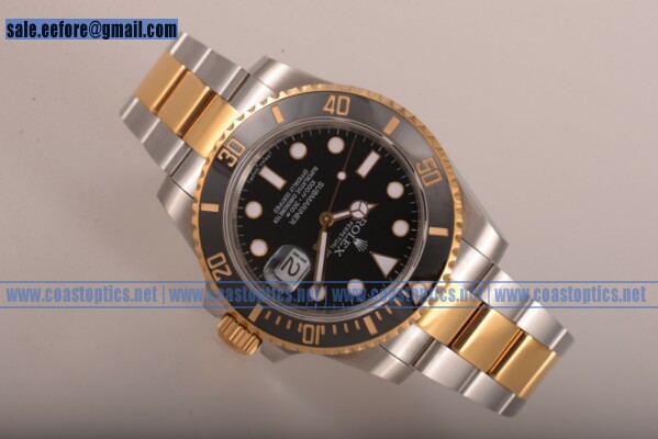 Perfect Replica Rolex Submariner Watch Two Tone 116613 bk - Click Image to Close