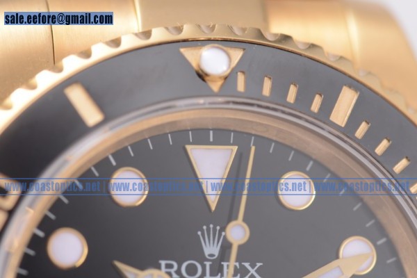 Rolex Submariner Best Replica Watch Yellow Gold 116618 bk (BP) - Click Image to Close