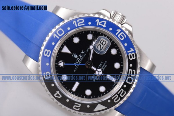 Best Replica Rolex GMT-Master II Watch Steel 116710BLNR (BP) - Click Image to Close