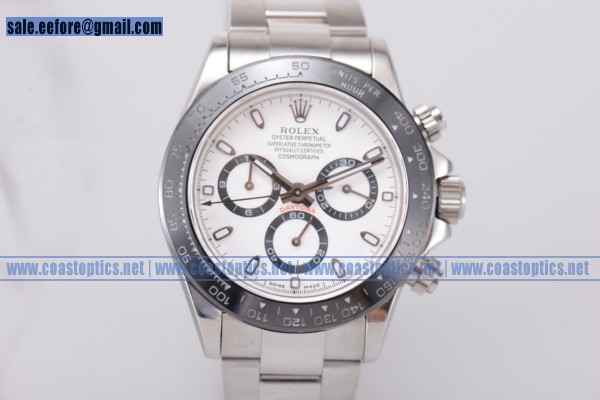 Rolex Daytona Watch Steel 116520P ws 1:1 Replica (BP)