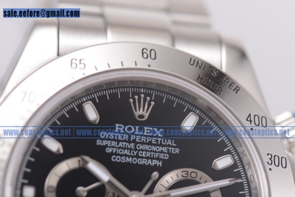 Rolex Daytona II Best Replica Watch Steel Black 116509/43 blks - Click Image to Close