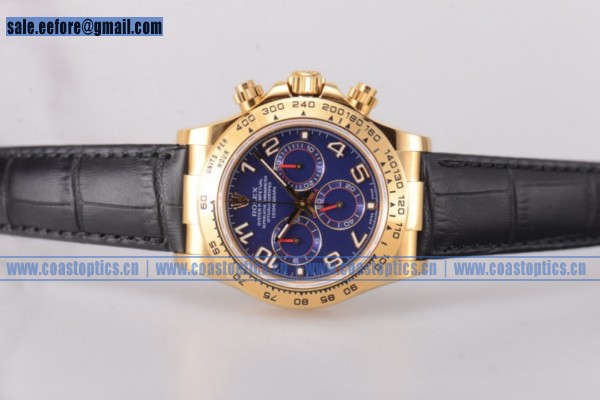 Rolex Cosmograph Daytona Watch Yellow Gold 116518 ybla Perfect Replica (EF)