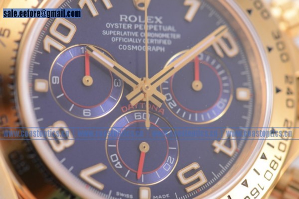 Rolex Cosmograph Daytona Watch Yellow Gold 116518 ybla Perfect Replica (EF)