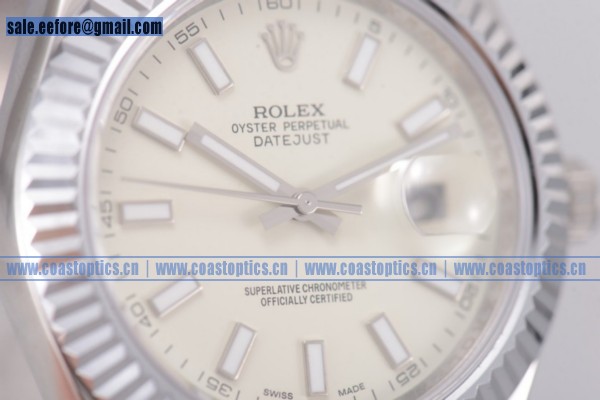 Rolex Datejust II Replica Watch Steel 116334 wio Stick Markers