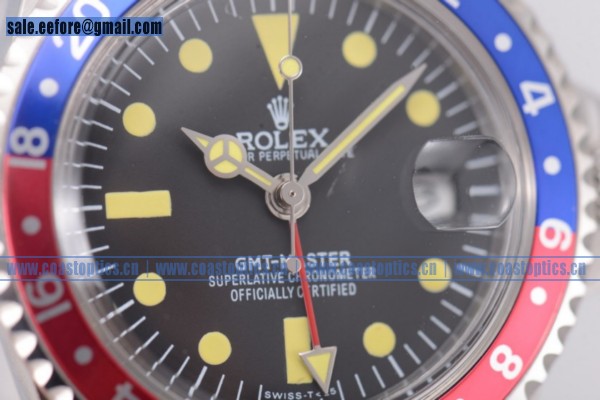Rolex GMT-Master Vintage Replica Watch Steel 16712 Blue/Red Bezel - Click Image to Close