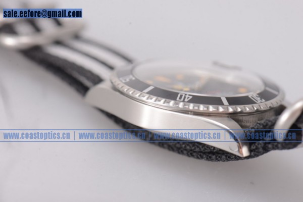 Rolex Submariner Vintage Watch Steel 1665 Black Dial Nylon Strap Replica - Click Image to Close