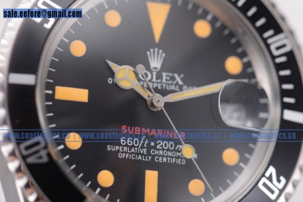 Rolex Submariner Vintage Watch Steel 1665 Black Dial Nylon Strap Replica - Click Image to Close