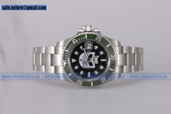 Rolex Replica Submariner Watch Steel 116610 Green Bezel