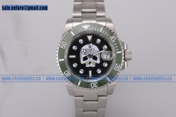 Rolex Replica Submariner Watch Steel 116610 Green Bezel