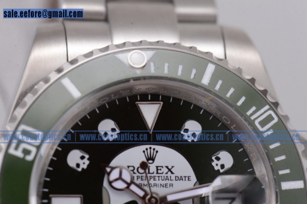 Rolex Replica Submariner Watch Steel 116610 Green Bezel