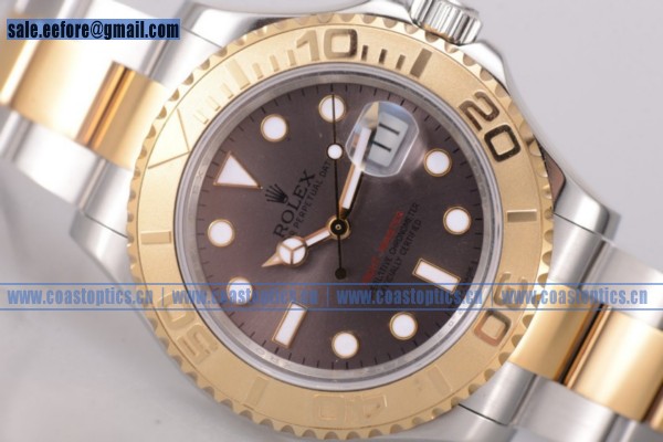 Rolex Yacht-Master 40 Watch Perfect Replica Two Tone 16623 Grey (BP) - Click Image to Close