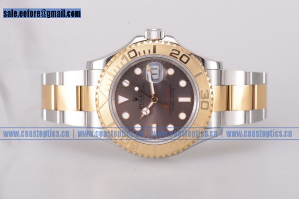 Rolex Yacht-Master 40 Watch Perfect Replica Two Tone 16623 Grey (BP)