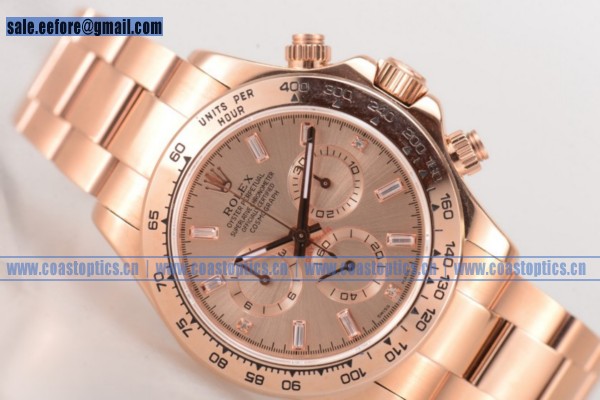 Perfect Replica Rolex Cosmograph Daytona Chrono Watch Rose Gold 116505 (BP)
