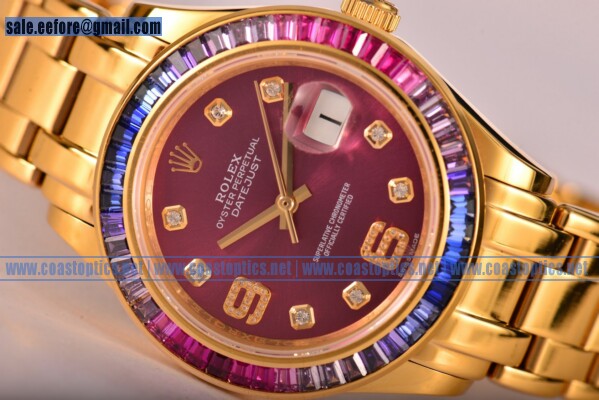 Rolex Datejust Pearlmaster Perfect Replica Watch 80289 ppd Yellow Gold (BP)