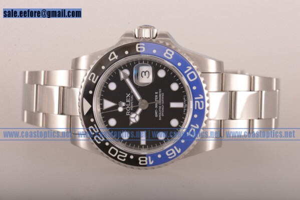 Perfect Replica Rolex GMT-Master II Watch Steel 116710BLNR