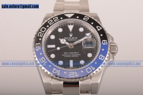 Perfect Replica Rolex GMT-Master II Watch Steel 116710BLNR