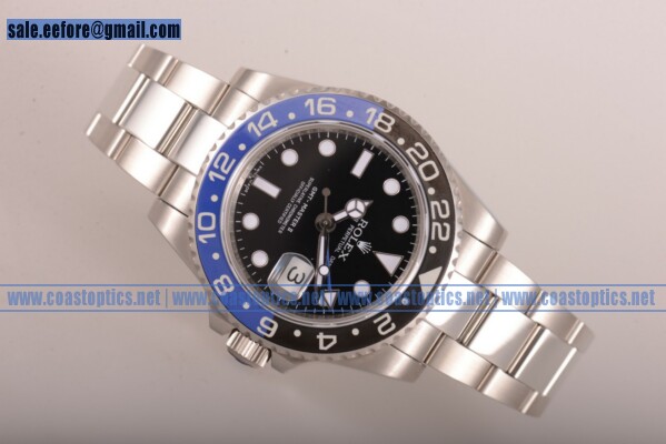 Perfect Replica Rolex GMT-Master II Watch Steel 116710BLNR