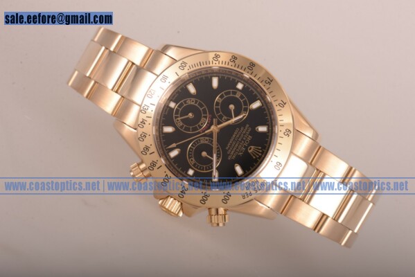 Rolex Replica Daytona Watch Yellow Gold 116528 bks - Click Image to Close