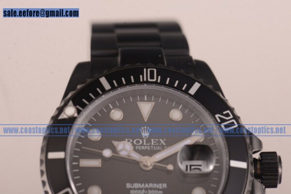 Replica Rolex Submariner Watch PVD 16610LV