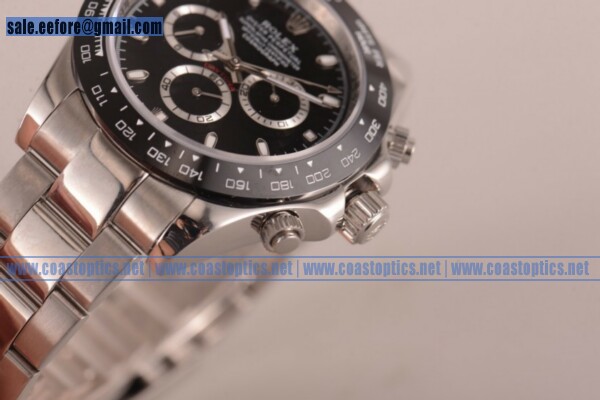Replica Rolex Daytona Watch Steel 116520P bks - Click Image to Close