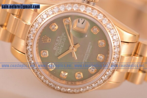 Replica Rolex Lady Datejust Watch Yellow Gold 179138/29 gmdp (BP)