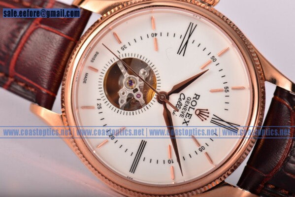 Rolex Cellini Watch Best Replica Rose Gold 55025