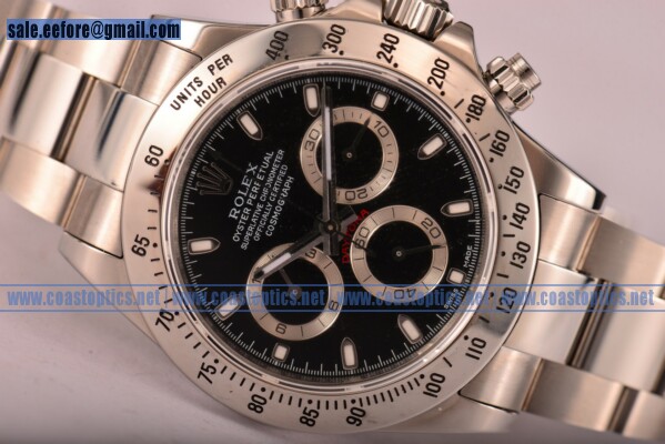 1:1 Replica Rolex Daytona Chrono Watch Steel 116520 blk (JF)