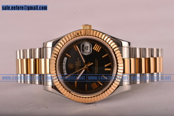 Rolex Day-Date Replica Watch Two Tone 118100 blkrp