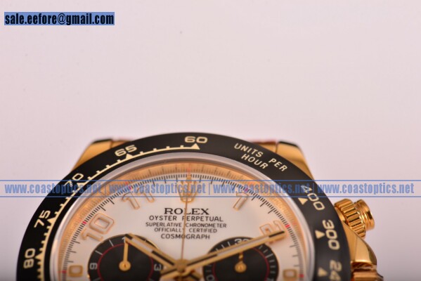 Perfect Replica Rolex Daytona Chrono Watch Yellow Gold 116515 LNwa (BP)