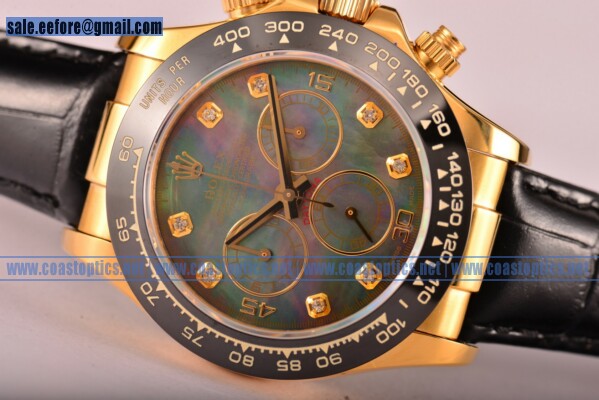 Rolex Daytona Chrono Perfect Replica Watch Yellow Gold 116515 LNmd (BP)